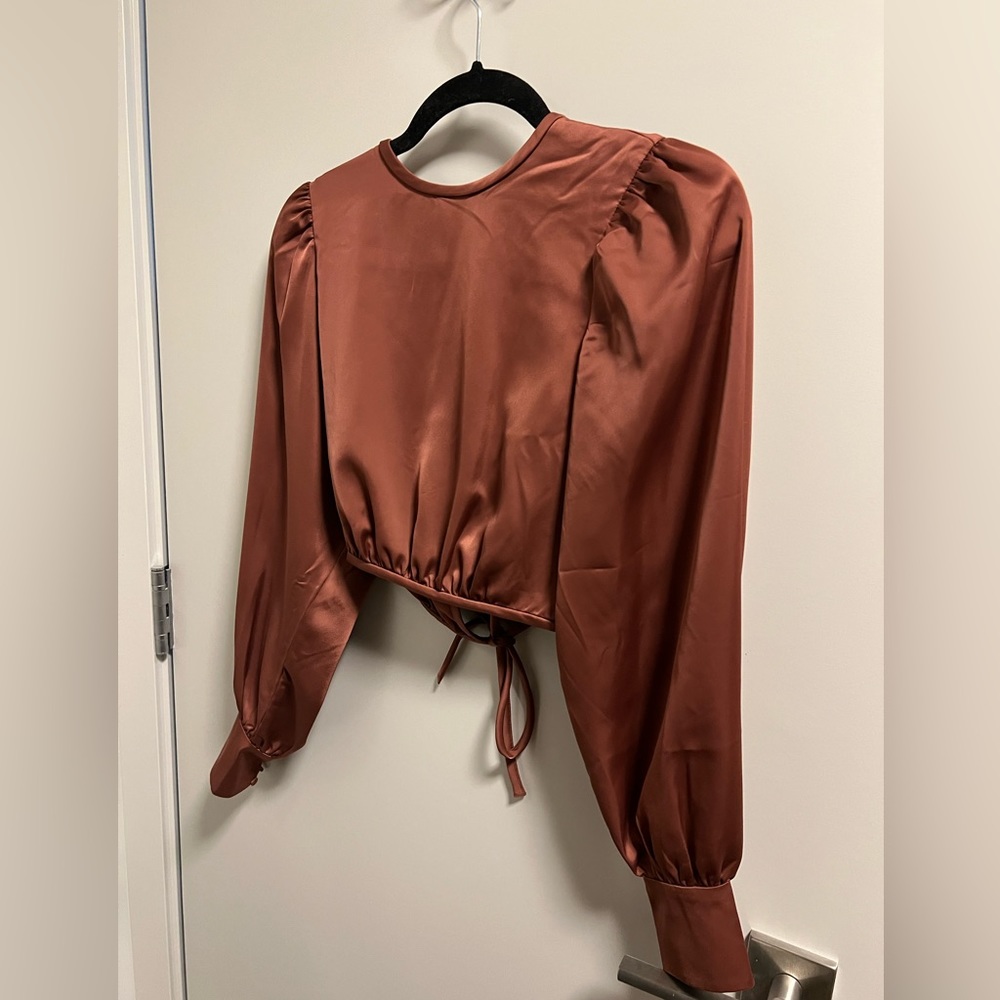 Wilfred tie back silk blouse size XS EUC